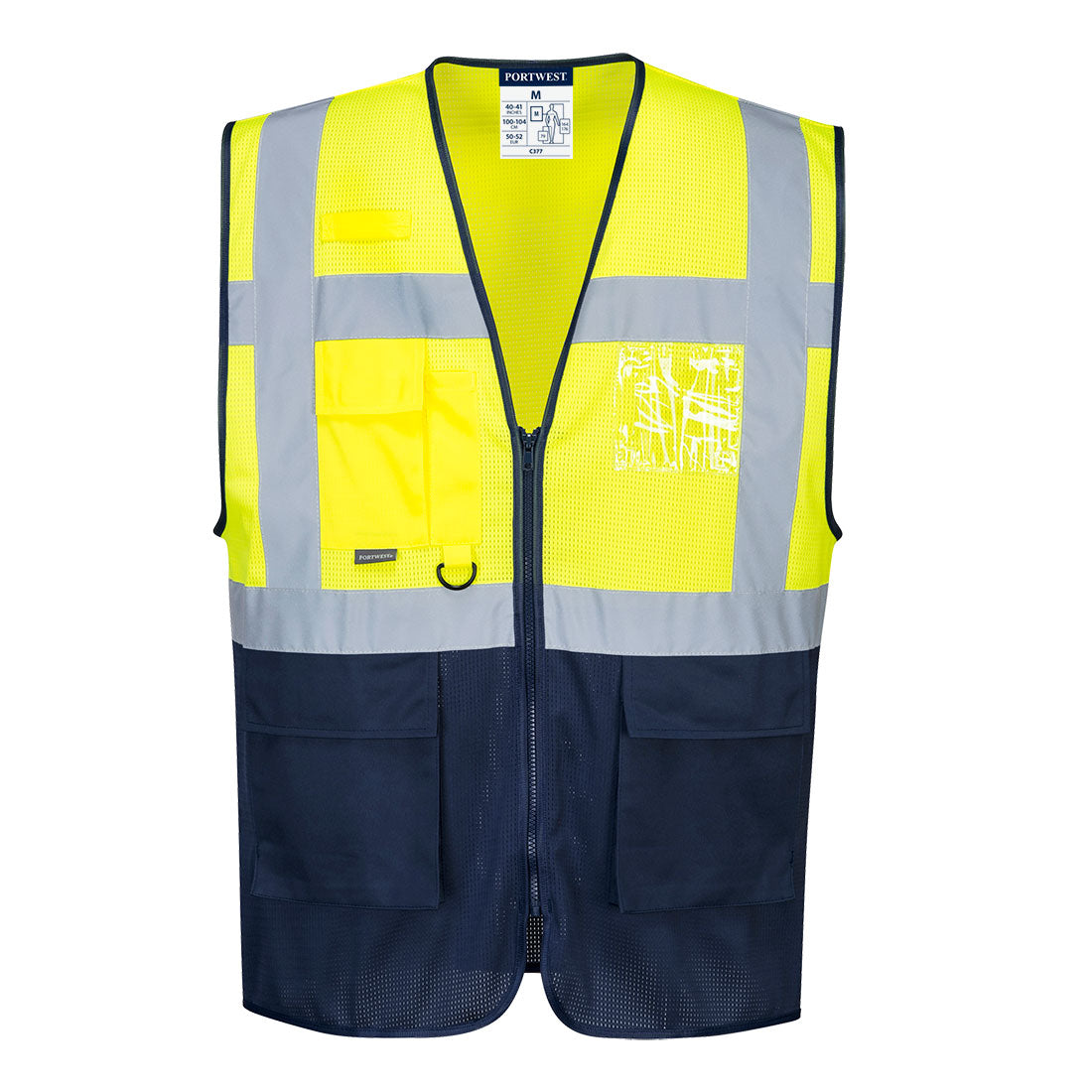 Portwest Hi-Vis Mesh Contrast Executive Vest