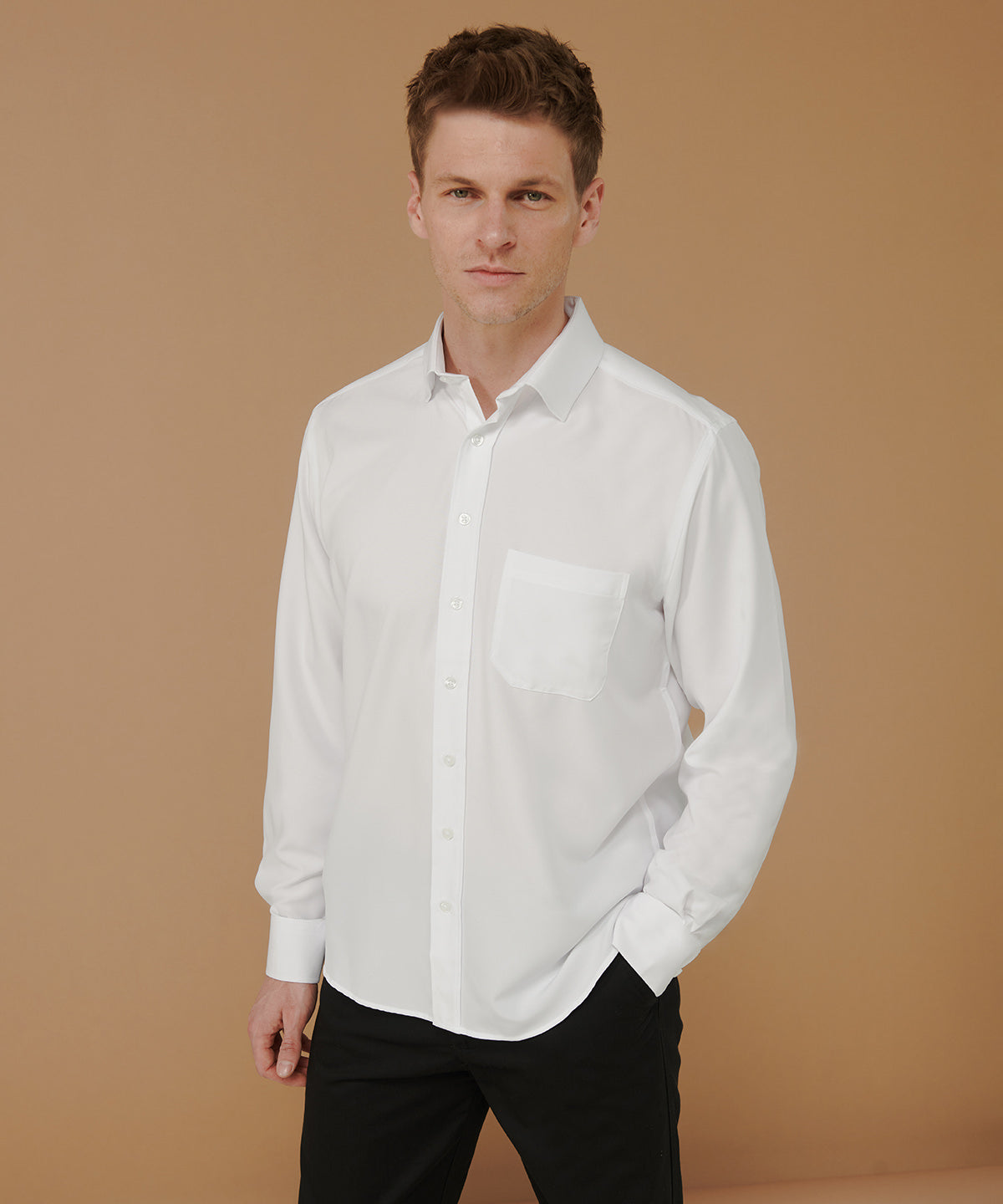 Henbury Camicia Da Lavoro Uomo Manica Lunga Traspirante Antibatterica