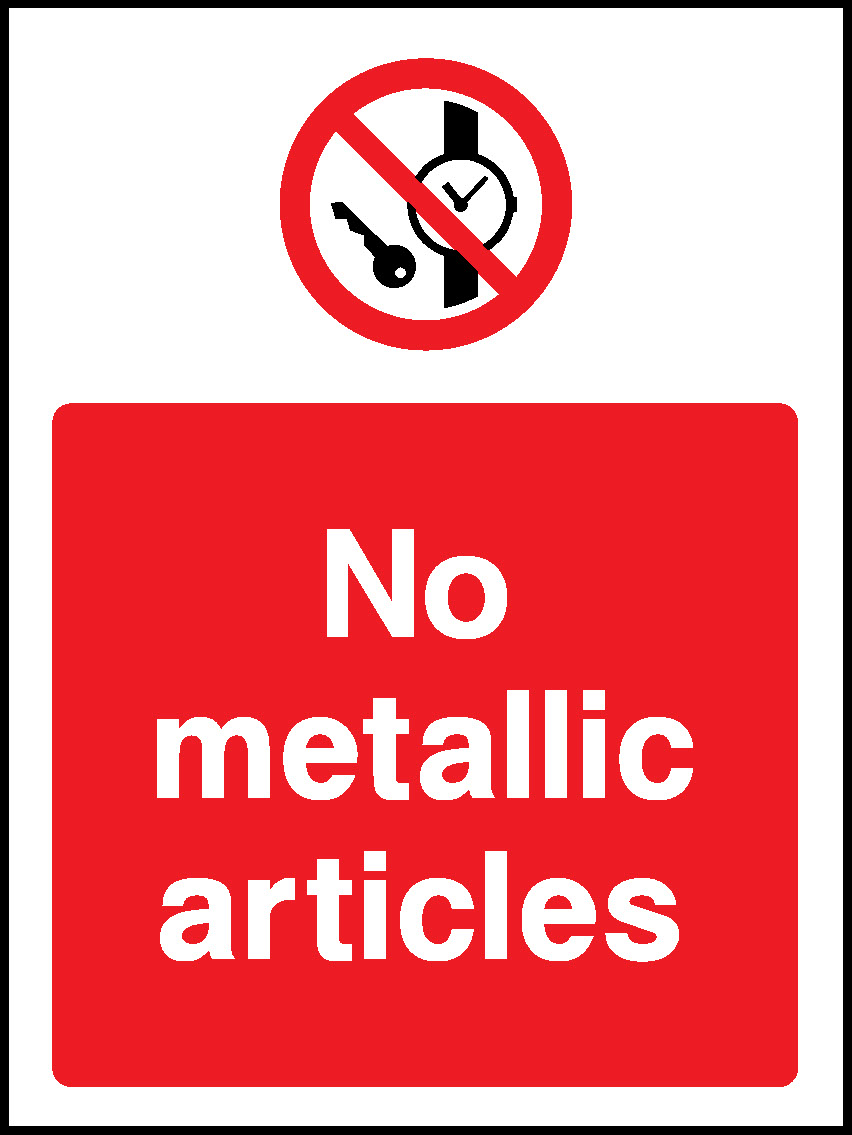 No Metallic Articles Prohibition General Signage - GENE0099