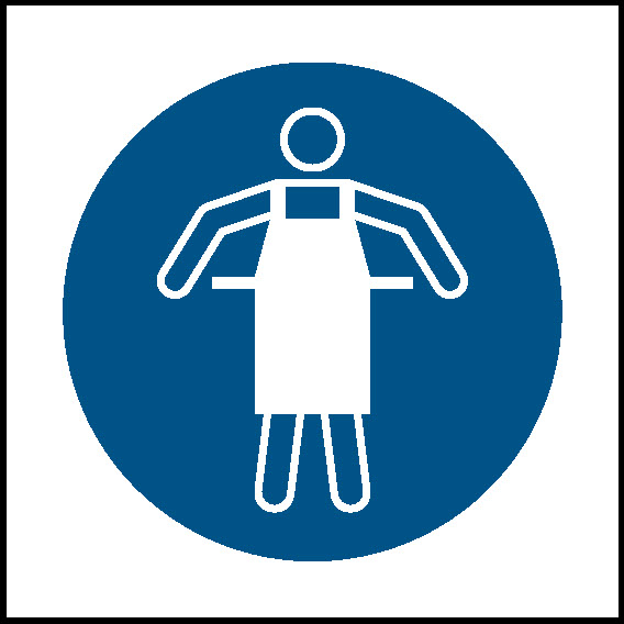 Wear Apron Mandatory Signs Personal Protective Equipment Signage - PPE0059.