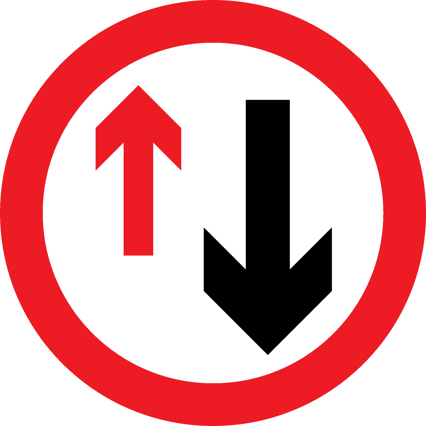 Oncoming Traffic Has Right Of Way Road Traffic Regulatory Signage - REGU0019