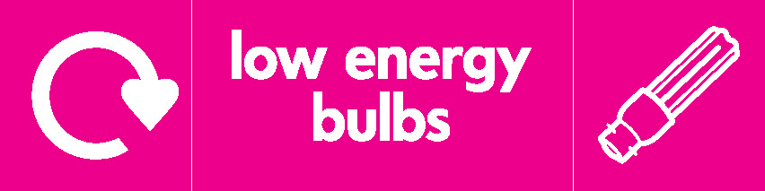 Low Energy Bulbs Recycling Electrical Signage - ELEC0035
