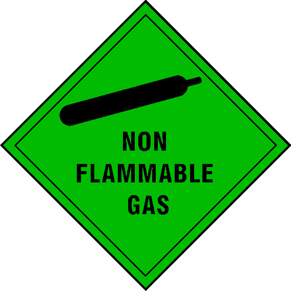 Non Flammable Gas Dangerous Substances Signage - DANG0008