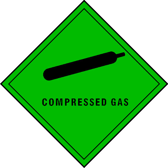 Compressed Gas Dangerous Substances Signage - DANG0009