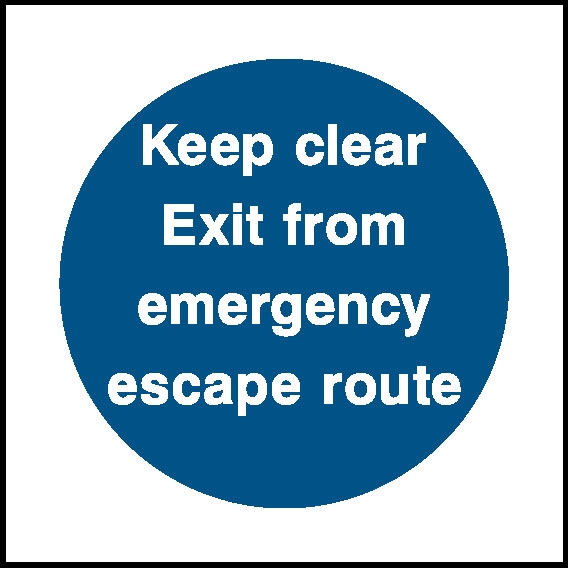 Keep Clear Exit From Emergency Escape Route Fire Prevention Signage - FPRV0004