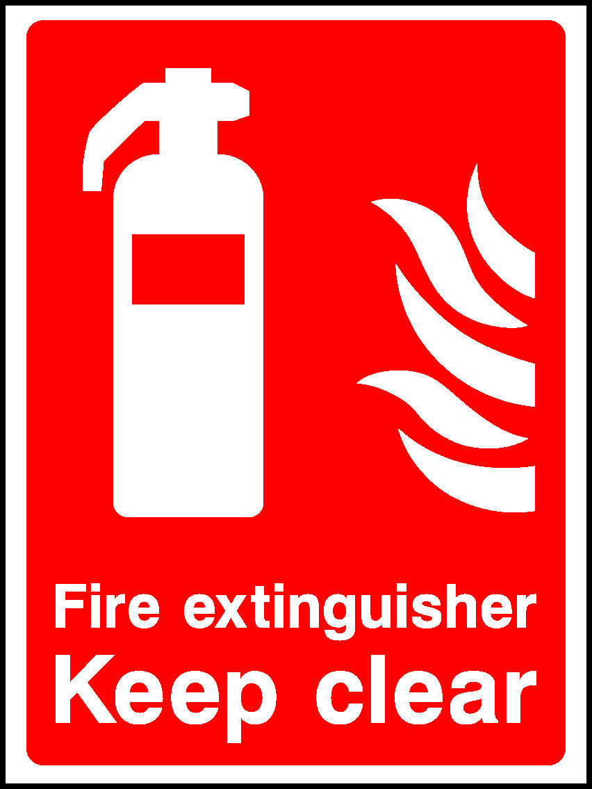 Fire Extinguisher Keep Clear Fire Equipment Signage - FEQP0004