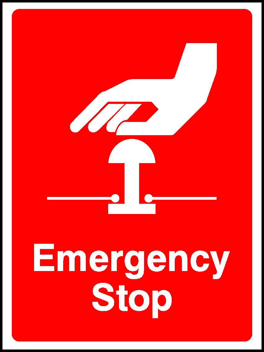 Emergency Stop Fire Equipment Signage - FEQP0020