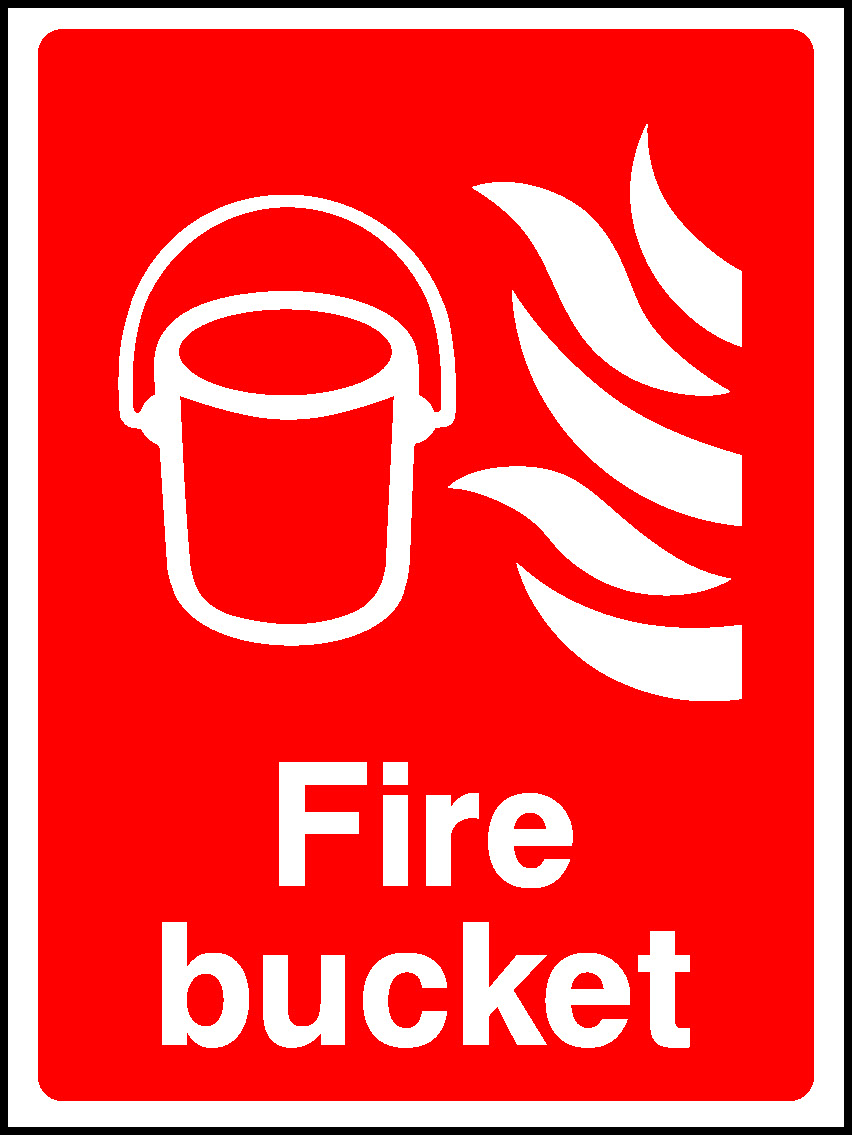 Fire Bucket Fire Equipment Signage - FEQP0013