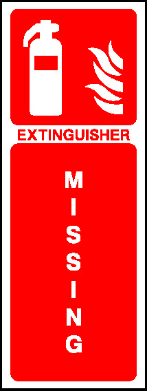 Extinguisher Missing Fire Equipment Signage - FEQP0065