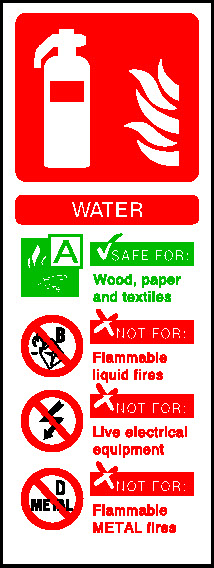 Water Extinguisher Fire Equipment Signage - FEQP0084