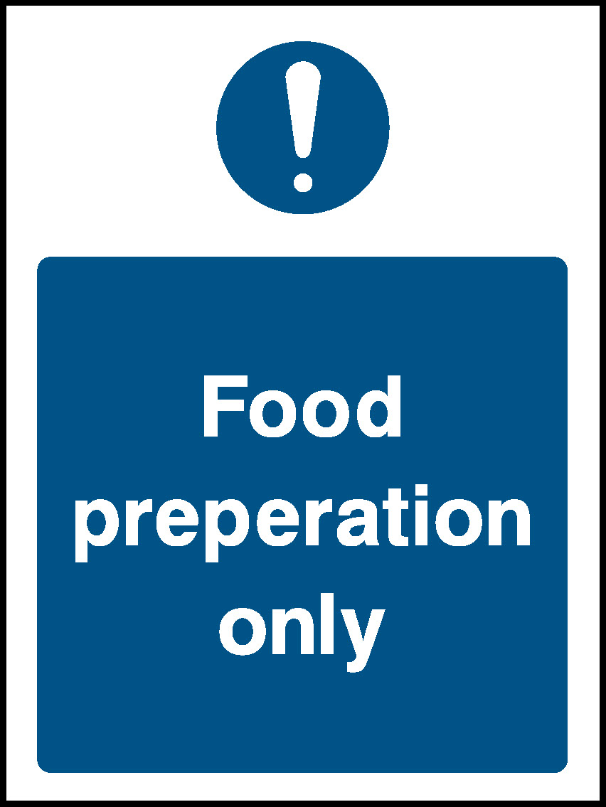 Food Preperation Food Processing & Hygeine Signage - FOOD0013
