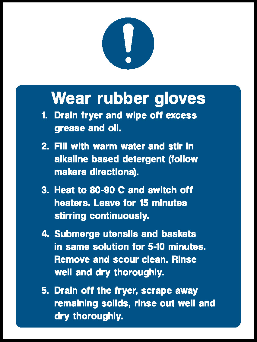 Wear Rubber Gloves Food Processing & Hygeine Signage - FOOD0022