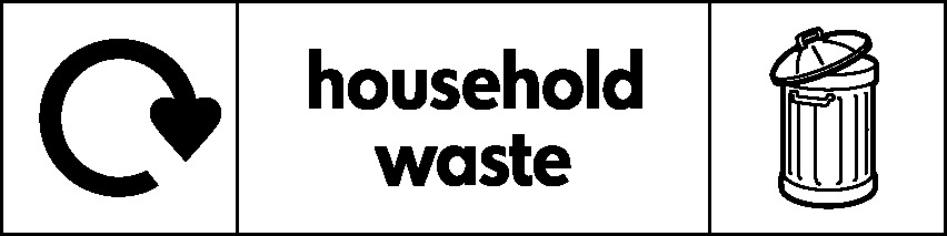Household Waste Recycling Household Waste Signage - WAST0003