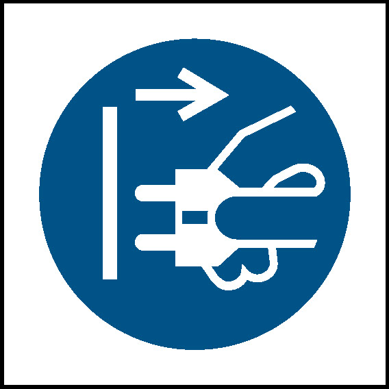 Un-Plug Mandatory Signs Machinery & General Signage - MACH0058