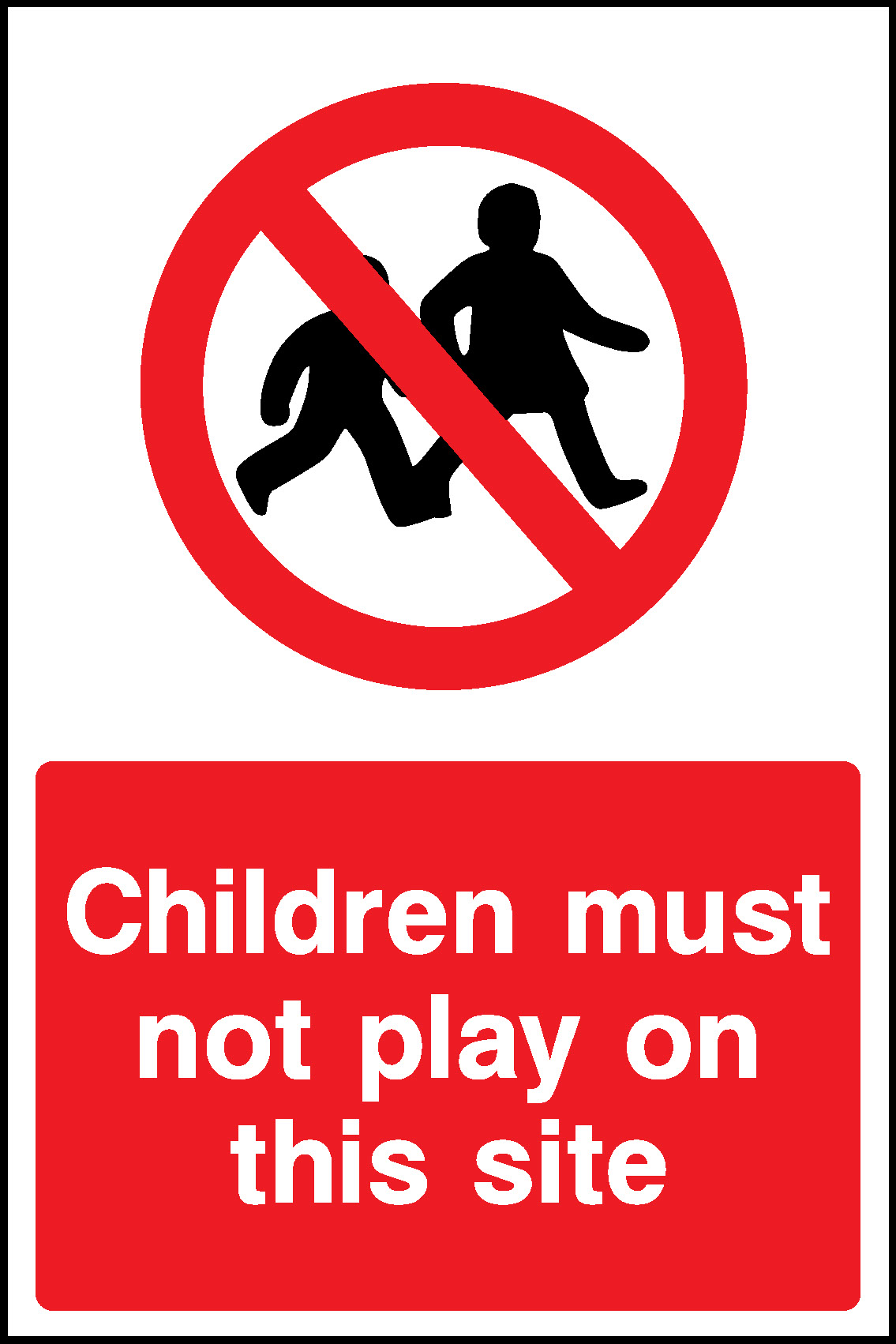 Children Must Not Play On This Site Construction-Signage - CONS0033