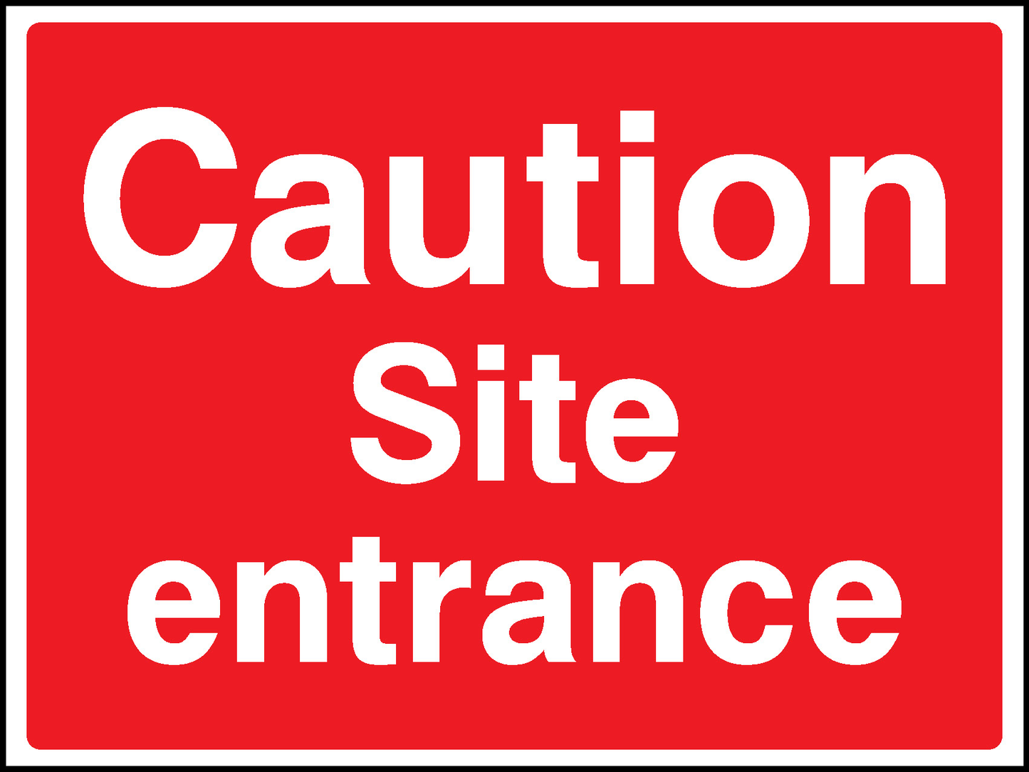 Caution Site Entrance Construction-Signage - CONS0068