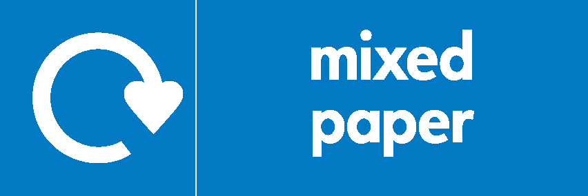 Mixed Paper Recycling Paper Signage - PAPE0003