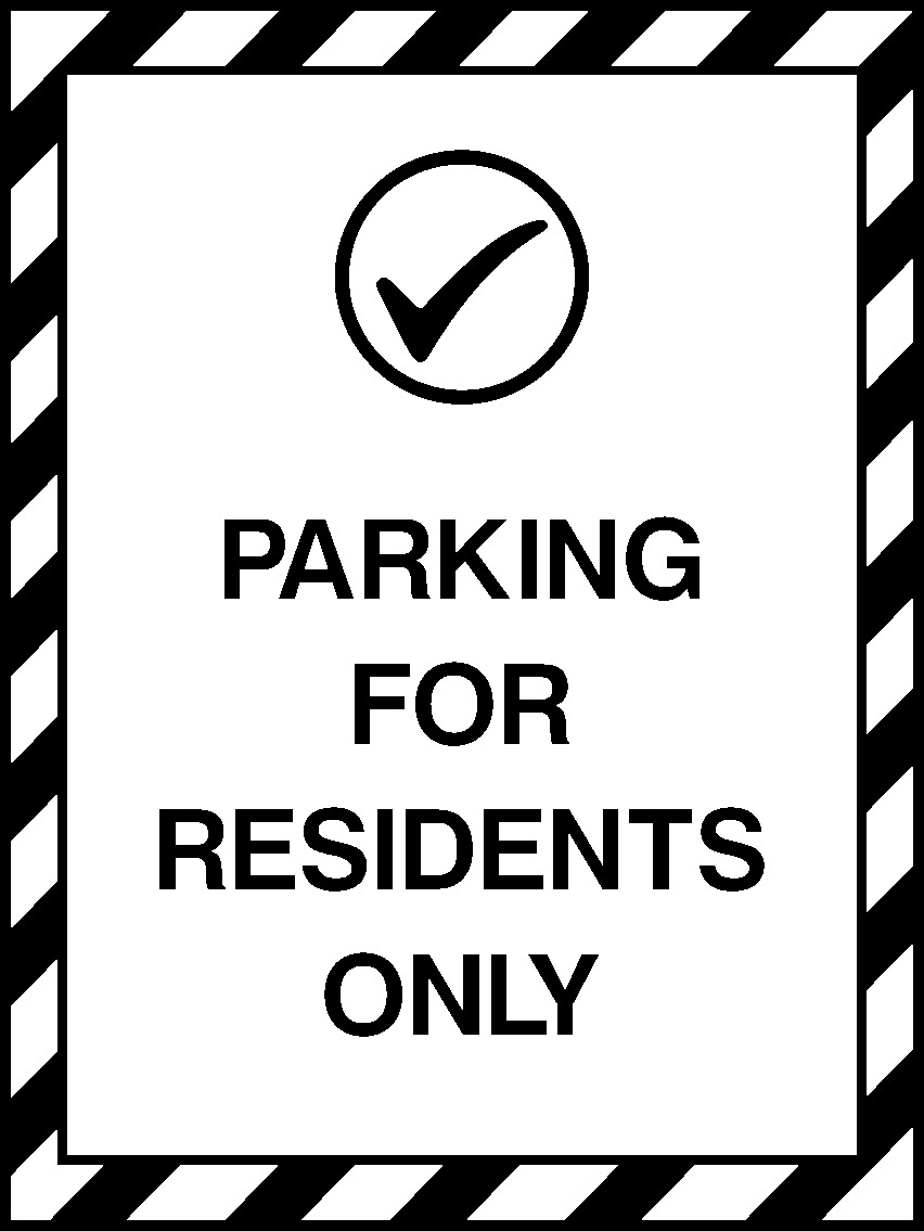 Parking For Residents Only Parking Signage - PARK0044