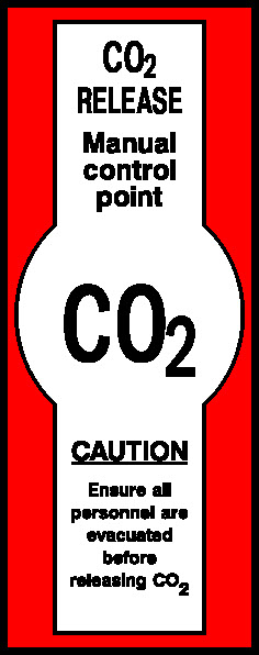 Release Manual Control Point Caution Enure A' P.Raonnd Are Evac•Ed "Faro Reeaslng Fire Equipment Signage - FEQP0022
