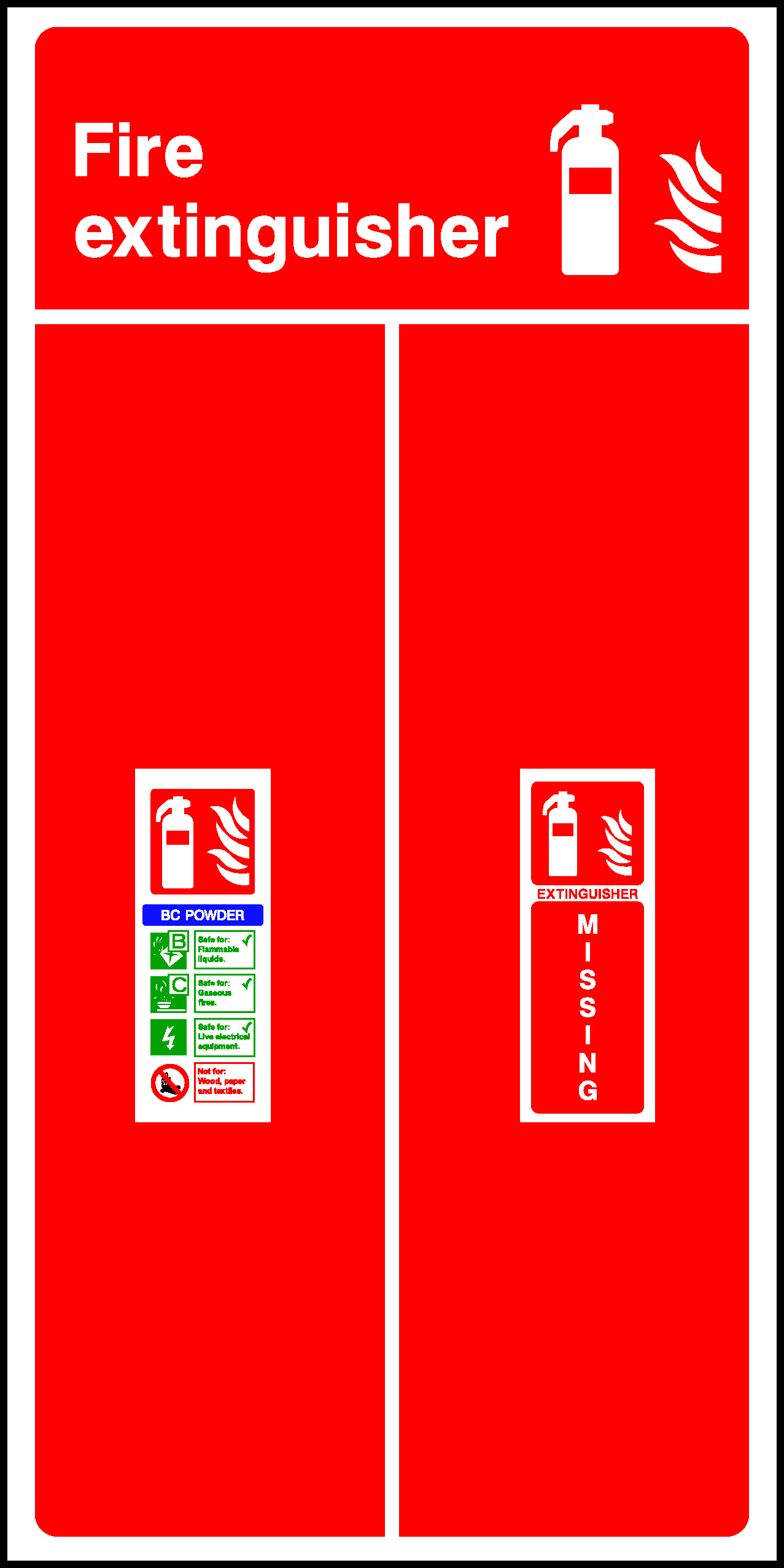 Fire extinguisher Fire Equipment Signage - FEQP0061