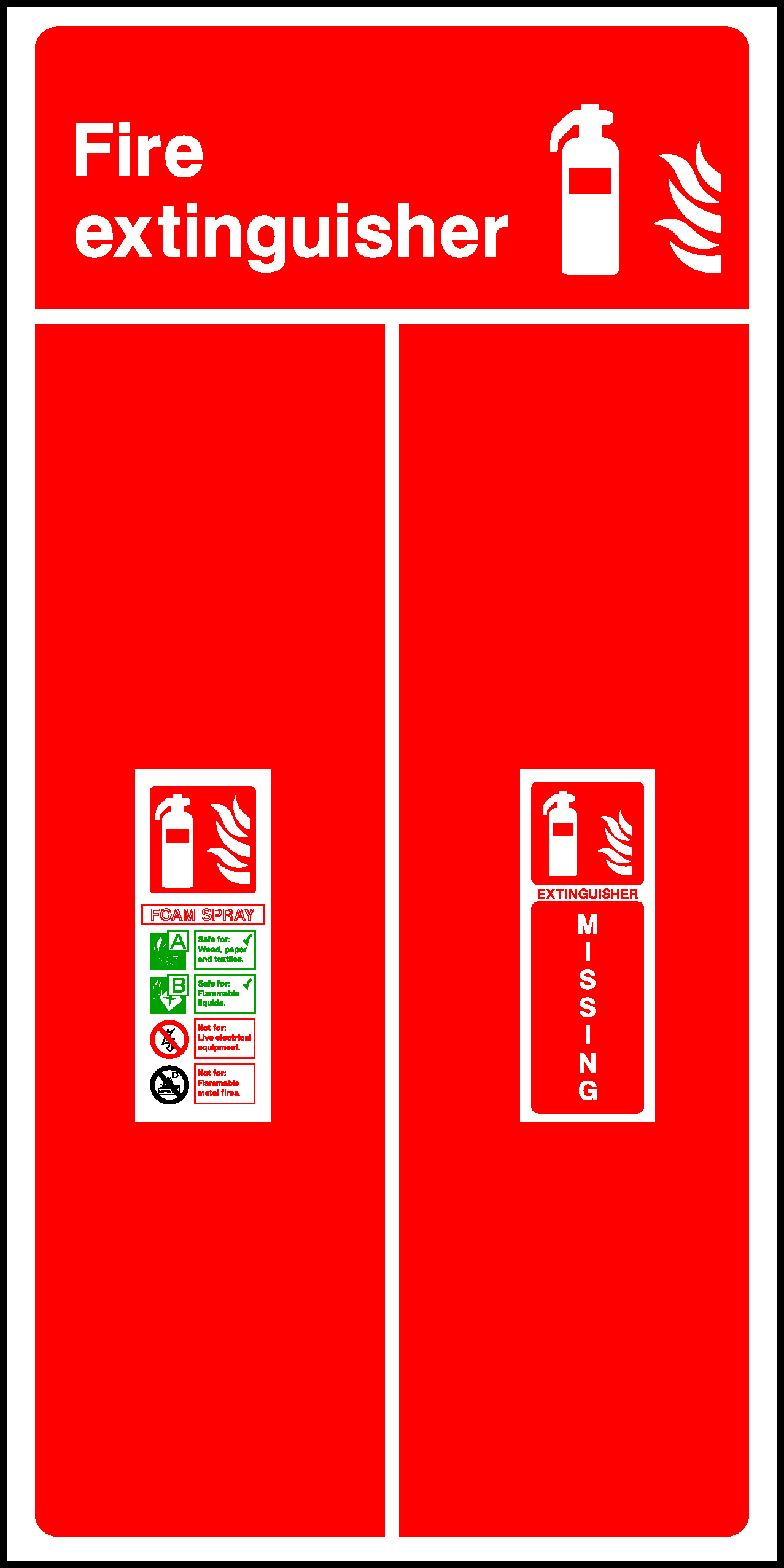 Extinguisher Spray Fire Equipment Signage - FEQP0063