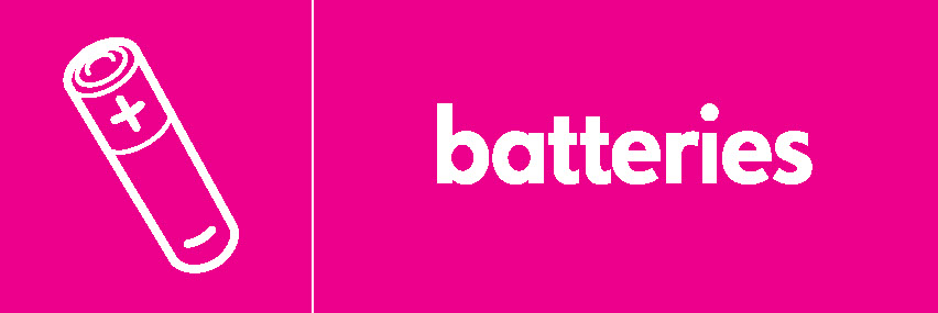 Batteries Recycling Electrical Signage - ELEC0013
