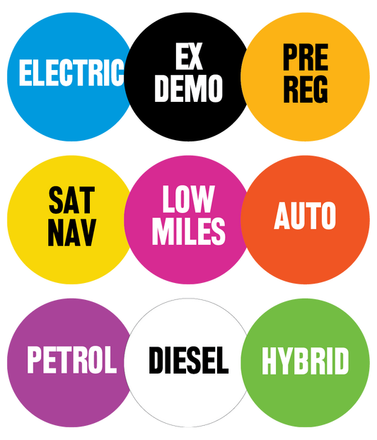 Vehicle Sales POS Stickers – Car Windscreen (Sold Individually)