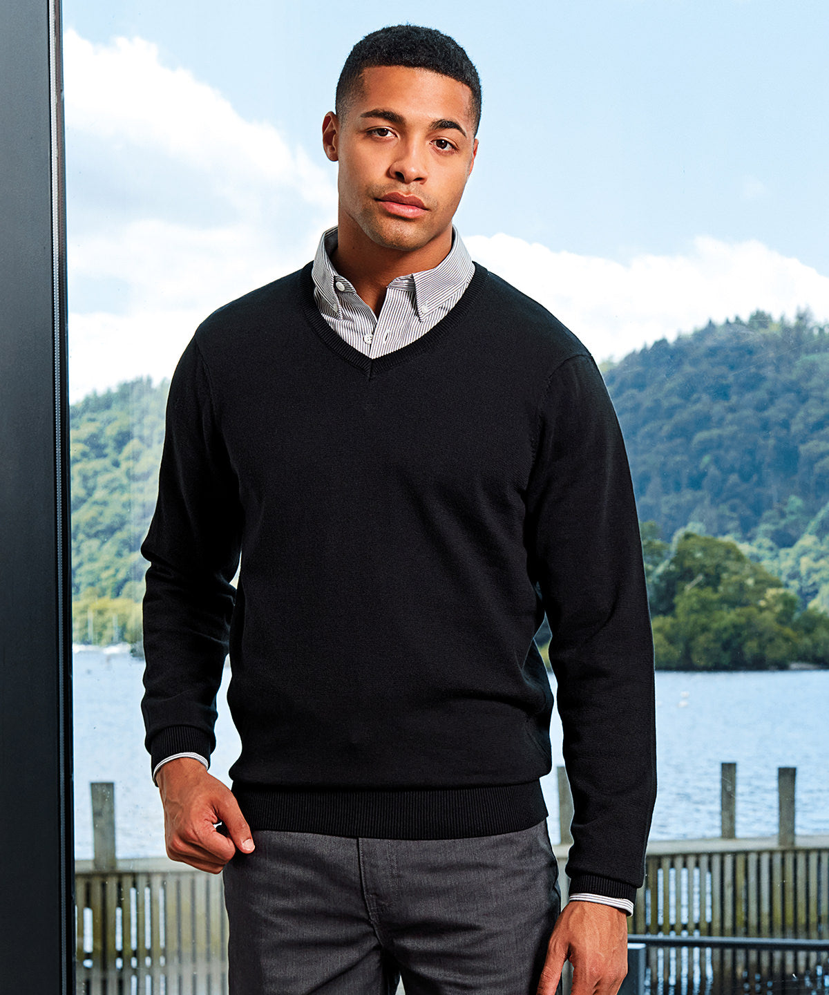 V-Neck Knitted Sweater - Customisable