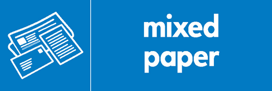 Mixed Paper Recycling Paper Signage - PAPE0012