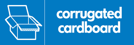 Corrugated Cardboard Recycling Paper Signage - PAPE0011