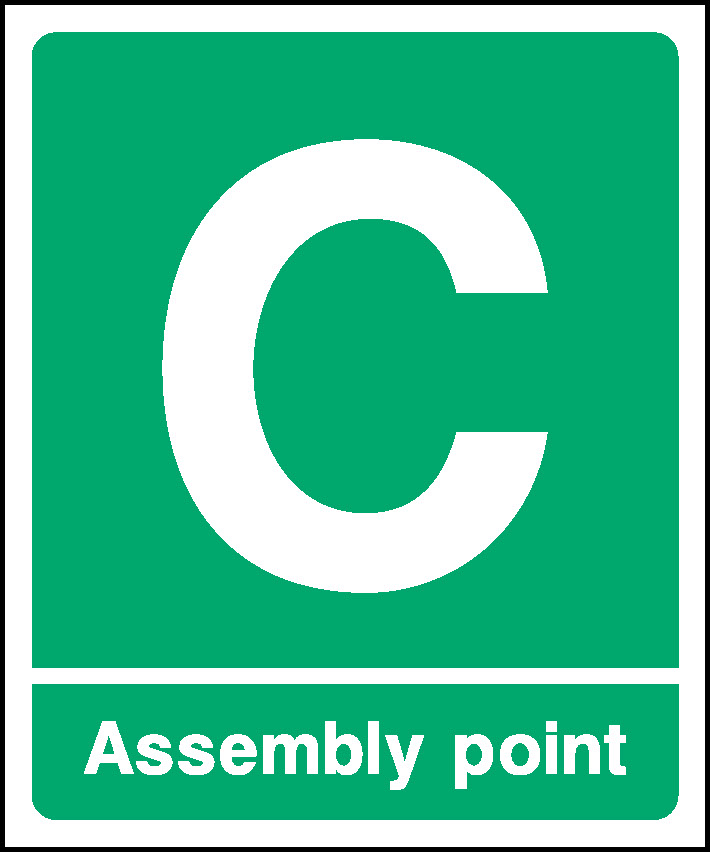 Assembly Point C Emergency Escape Signage - EMER0092 – TPX Workwear