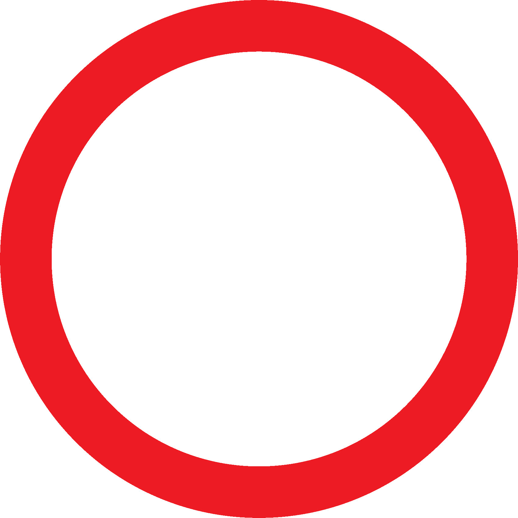 Blank Red Circle Road Traffic Regulatory Signage - REGU0024 – TPX Workwear