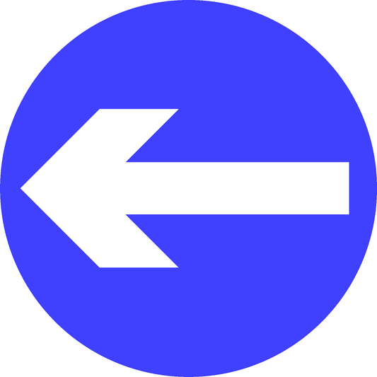 Left Road Traffic Regulatory Signage - REGU0003