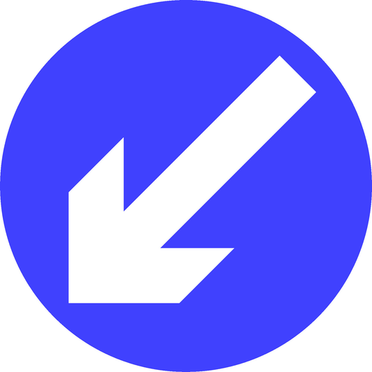 Keep Left Road Traffic Regulatory Signage - REGU0001