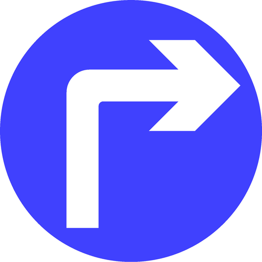 Turn Right Road Traffic Regulatory Signage - REGU0006