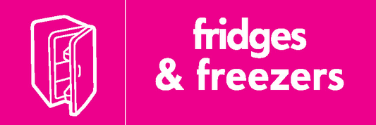 Fridges & Freezers Recycling Electrical Signage - ELEC0016