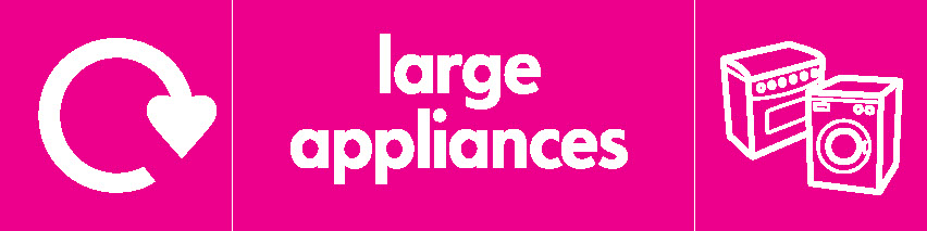 Large Appliances Recycling Electrical Signage - ELEC0034