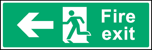 Fire Exit Left Emergency Escape Signage - EMER0003