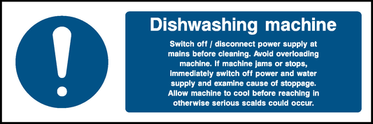 Dishwashing Machine Food Processing & Hygeine Signage - FOOD0065