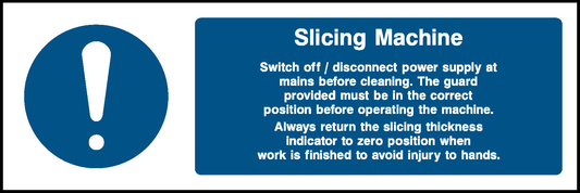 Slicing Machine Information Food Processing & Hygeine Signage - FOOD0068