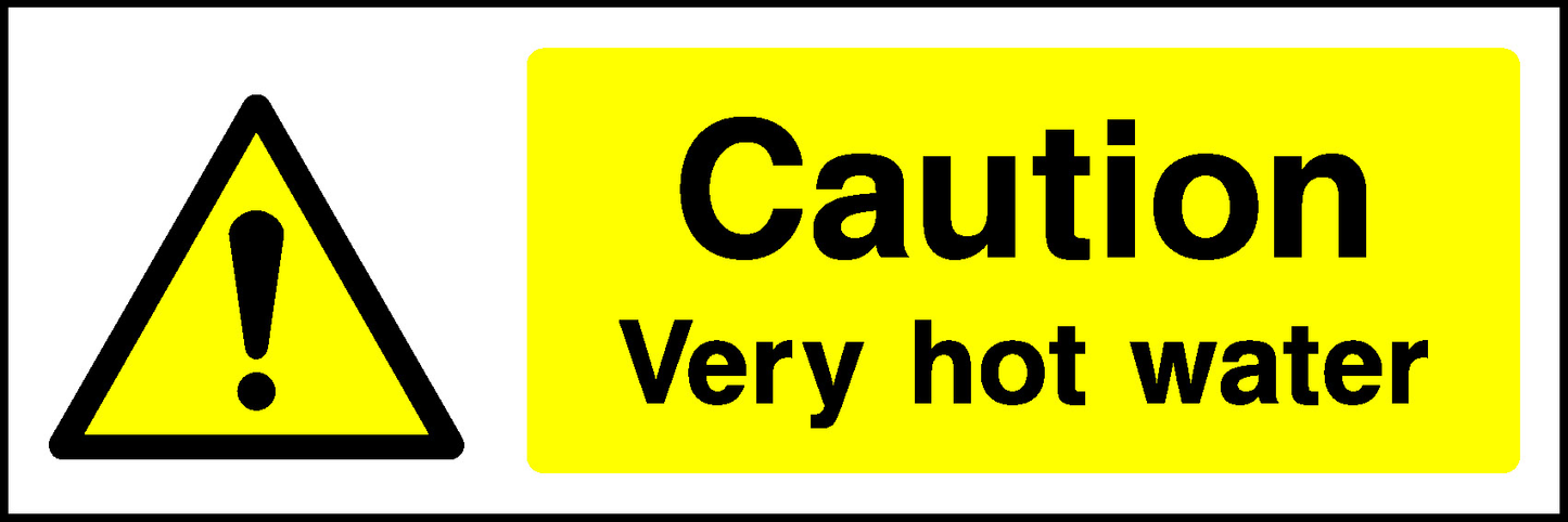 Caution Very Hot Water Food Processing & Hygeine Signage - FOOD0081