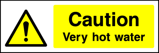 Caution Very Hot Water Food Processing & Hygeine Signage - FOOD0081