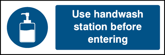 Use Handwash Station Before Entering Food Processing & Hygeine Signage - FOOD0071