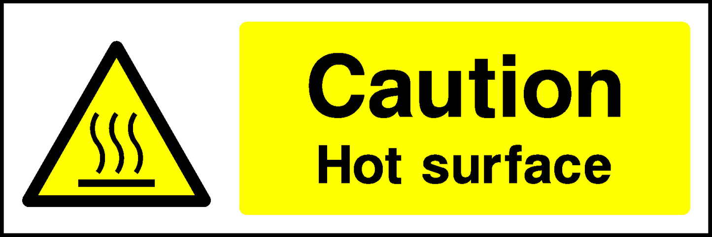 Caution Hot Surface Food Processing & Hygeine Signage - FOOD0080
