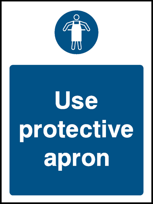 Use Protective Apron Food Processing & Hygeine Signage - FOOD0006