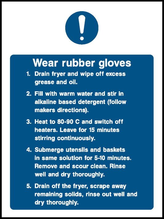 Wear Rubber Gloves Food Processing & Hygeine Signage - FOOD0022