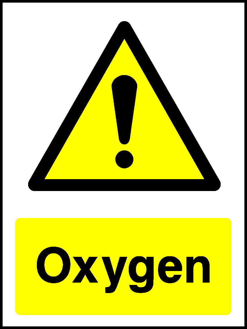 Oxygen Warning Chemical Danger Signage - CHEM0078 – TPX Workwear