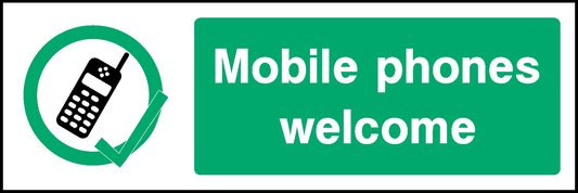 Mobile Phones Welcome Prohibition General Signage - GENE0132
