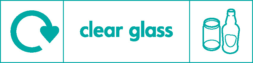 Clear Glass Recycling Glass Signage - GLAS0008 – TPX Workwear