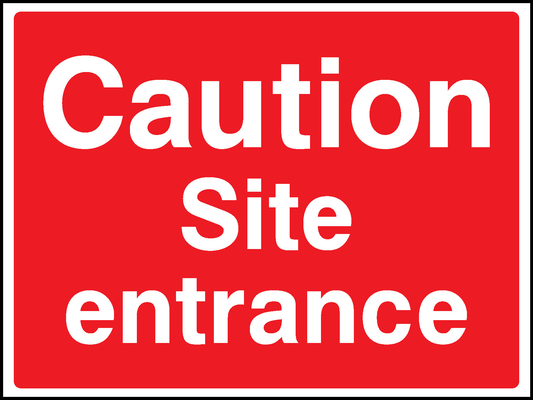 Caution Site Entrance Construction-Signage - CONS0068